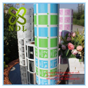 Custom Logo Printed High Quality Laminated Aluminum Foil/paper/pe Film For Alcohol Swab Packing