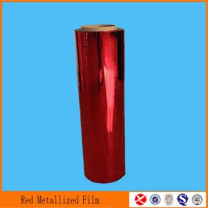 corona treated colorful plastic pet metallized film