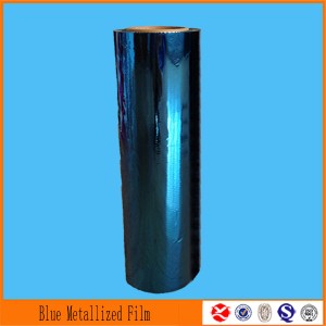 blue plastic pet metallized film