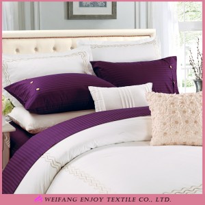 Cotton/Polyester Satin Stripe Sheet Set