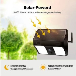 18650 MAh lithium battery  waterproof material solar energy supply  wifi  APP control security  camera