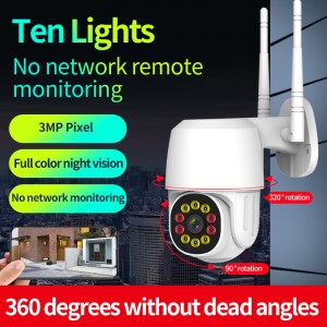 Outdoor wifi 360 panoramic vies 30 days cloud storage 3D navigation  streaming speed dome camera