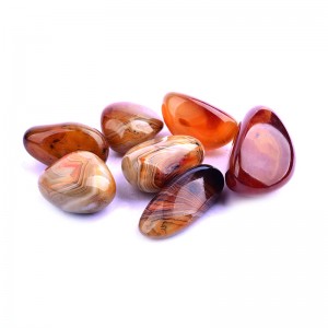 Natural Crystal Gemstones Tumbled stone Loose Gemstones Gravel Silk Agate Macadam For Landscaping