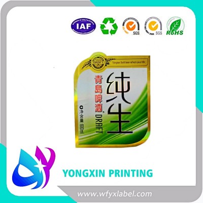 Holographic metalized paperlabel - rainbow pattern