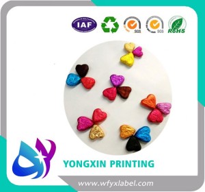 heart shape aluminum foil for chocolate wrapper packaging wrapper