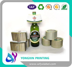 Waterproof holographic metalized beer bottle label