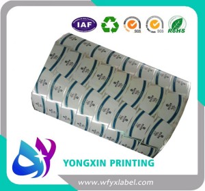 High glossy embossed aluminium foil labels High glossy embossed aluminium foil labels