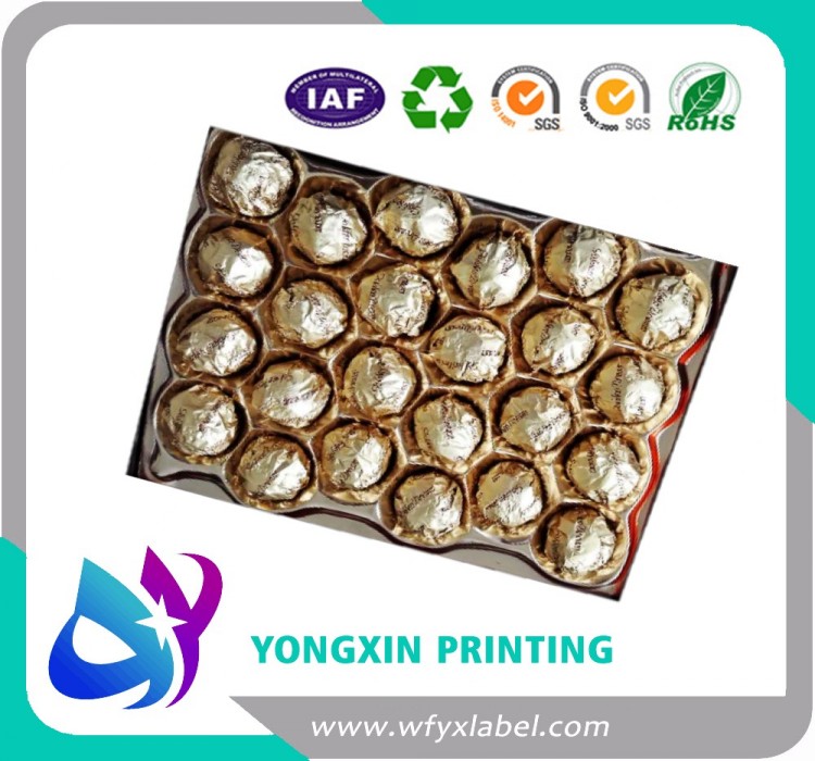 aluminized foil  chocolate  paper