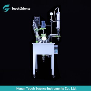 High Quality Single Layer Glass Reactor for Biological Pharmacy High Quality Single Layer Glass Reactor for Biological Pharmacy