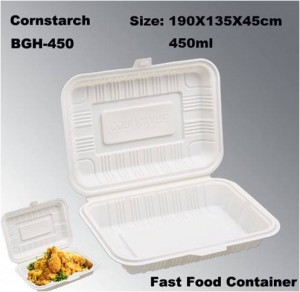 Cornstarch Biodegradable Take out Lunch Box Disposable Tableware