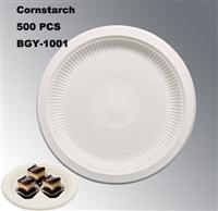 High Capacity Disposable Biodegradable Corn Starch Material Tableware Dishes Plates