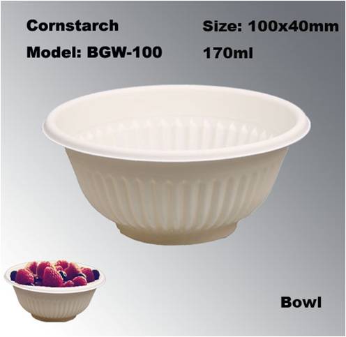 FDA Certificated Biodegradable Disposable Compostable Cornstarch Tableware Mini Bowl