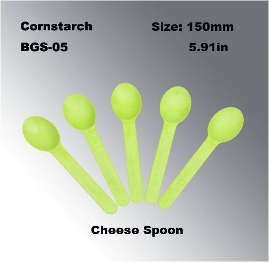 Harmless Biodegradable Disposable Eco-friendly Cornstarch Ice Cream Cheese Spoon