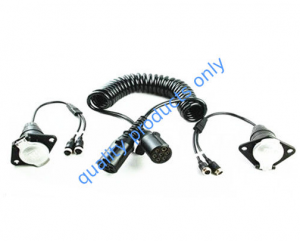 Durable TPU Power Signal Truck Spiral Extension Cable With Metal Connector