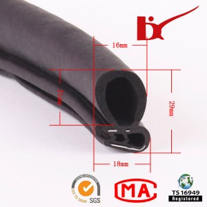 EPDM Extrusion High Performence Composite Rubber Profile