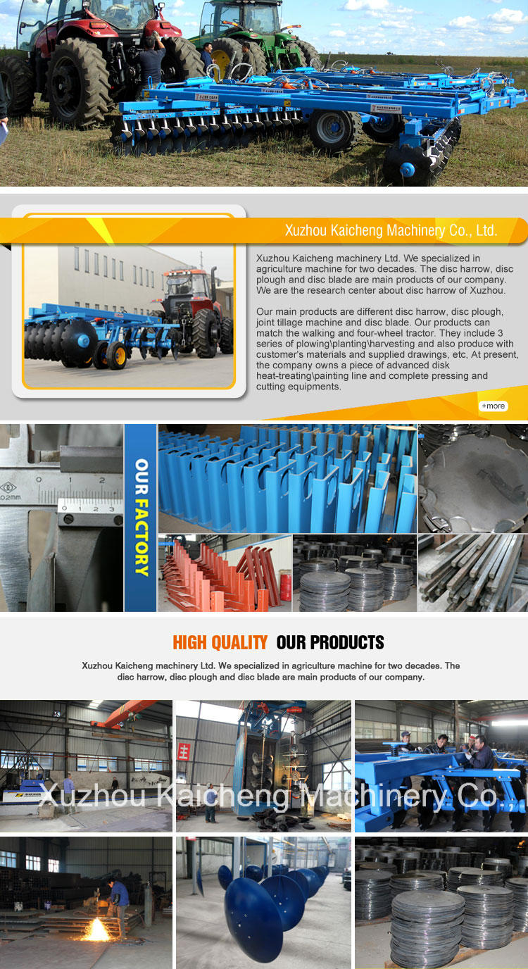 Dual Tires Heavy Duty Disc Harrow for 130-160HP Tractor