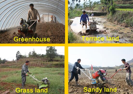 4.5HP/3300rpm Farm Machine Mini Cultivator Tiller