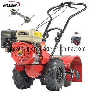Double Drive Worm Gear Worm Farm Manual Cultivator Tiller (GBA-902B-1)