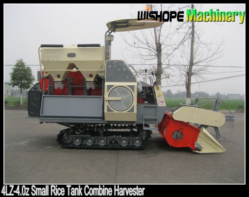 Rubber Track Combine Harvester with Small Grain Tank