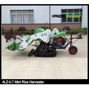 9.7kw Engine Power 1200mm Cutting Width Mini Rice Harvester
