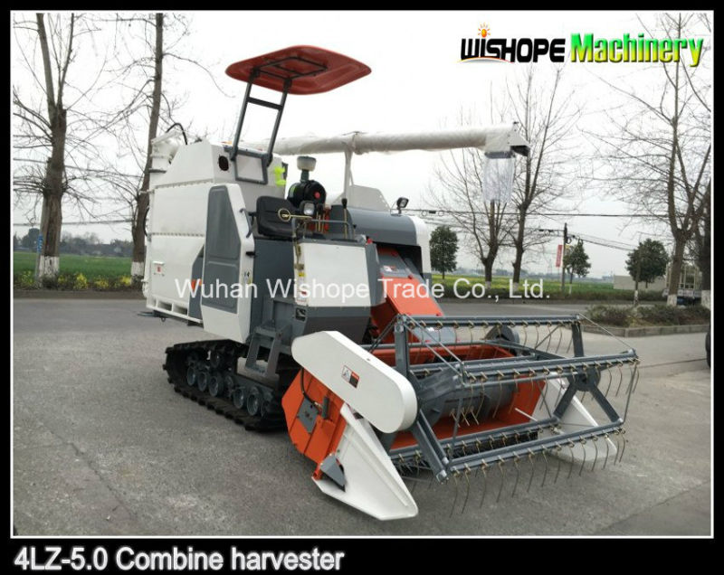 Wishope 4lz-5.0 High Capacity Rice Combine Harvester Similar with Kubota