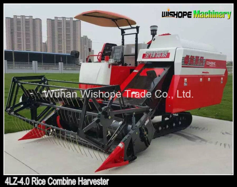 Wishope Auto Shift Gears Easy Operation Rice Combine Harvester for Farming