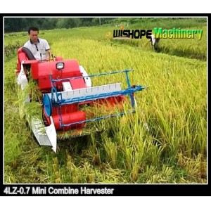 9.7kw Power Engine 0.8kg/S Feeding Capacity Mini Rice Harvester