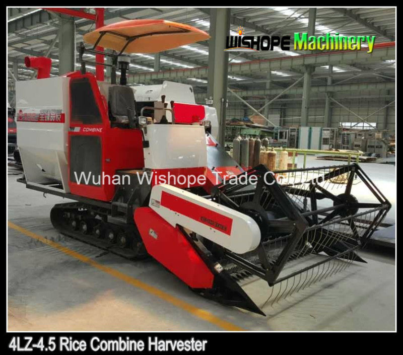 Wishope 4lz-4.0 Rubber Crawler Combine Harvester for Rice