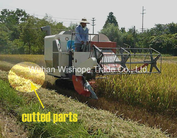 3020kg Weight 2080mm Cutter Head Rice Combine Harvester