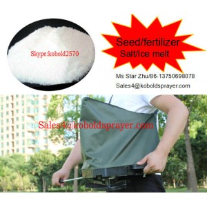 Bag Type Salt and Seed Spreader, Fertilizer Broadcast Spreader