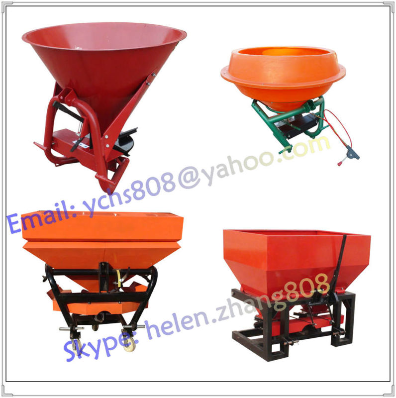 Farming Fertilizer Spreader Mounted to Tractor