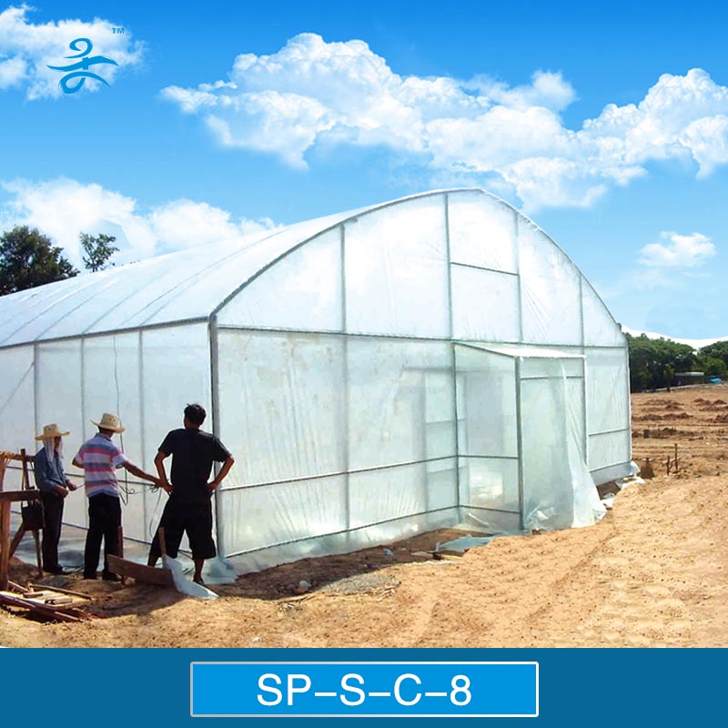 Sp-S-C-8 Tunnel Plastic Film Greenhouse