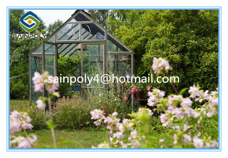 Sainpoly Brand Hot Sale Glass Garden Greenhouse