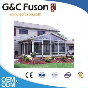Fashionable Design Strong Aluminium Frame Tempered Glass Sunroom