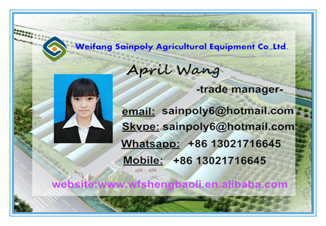 High Quality PC-Sheet Greenhouse for Potato