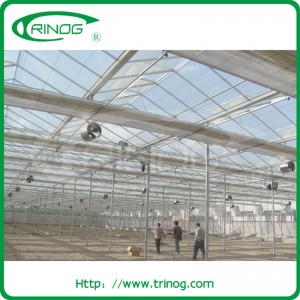 Aluminum profile sealed glass greenhouse for cold area