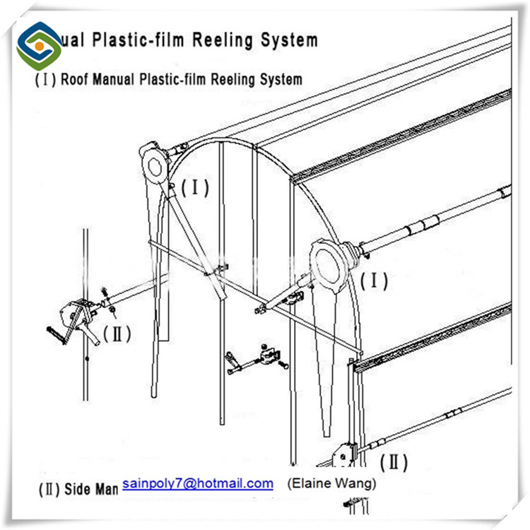 Tunnel Hydroponic Plastic Film Greenhouse