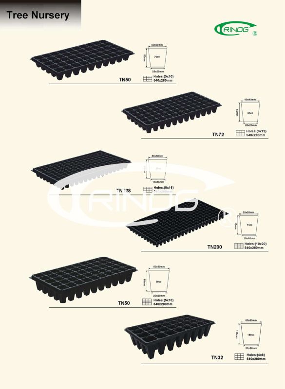 Plastic seedling trays for nursery
