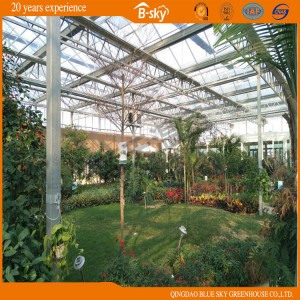 High Quality Long Life-Span Multi-Span Glass Greenhouse