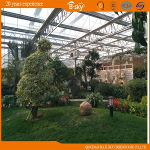 Multi-Span Glass Greenhouse with Long Term Use