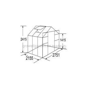 Hobby Greenhouse of Size 2.7m (W) *2.2m (L) (HB907)