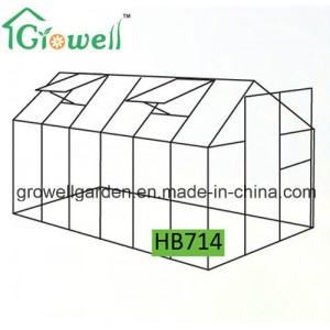 2.1m*4.2m Polycarbonate and Alu. Frame Hobby Greenhouse (HB714)