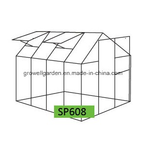 4mm Growell Walk -in Polycarbonate Greenhouses (6&amp;prime; X 8&amp;prime; SP608)