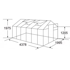 Aluminium Large Hobby Greenhouse for Garden (W614)