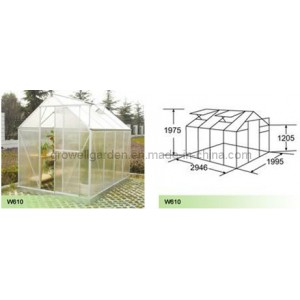Polycarbonate Panel and Aluminium Hobby Greenhouse (W610)