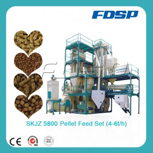 Modular Structre 2tph Livestock Feed Pellet Processing Line