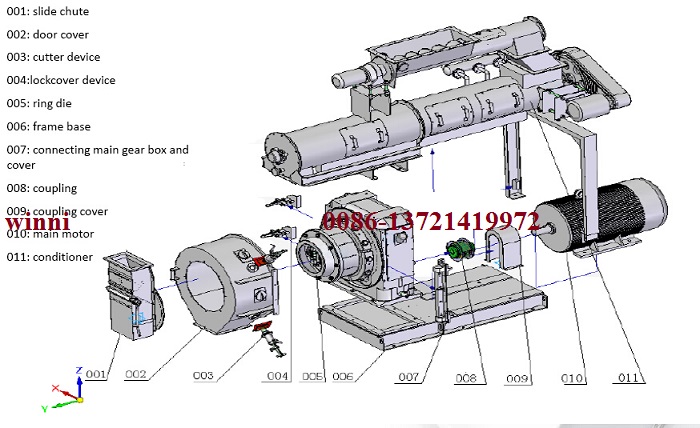 Azeus Sinking Fish Feed Pellet Making Machine