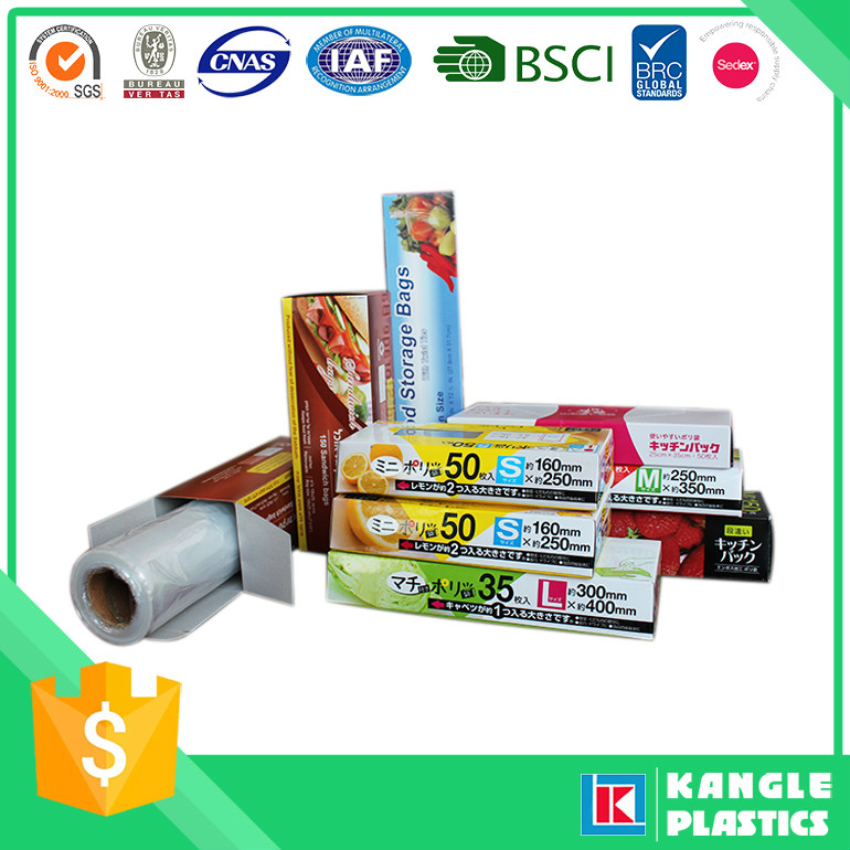 Plastic Clear Flat Food Grade Freezer Bag on Roll