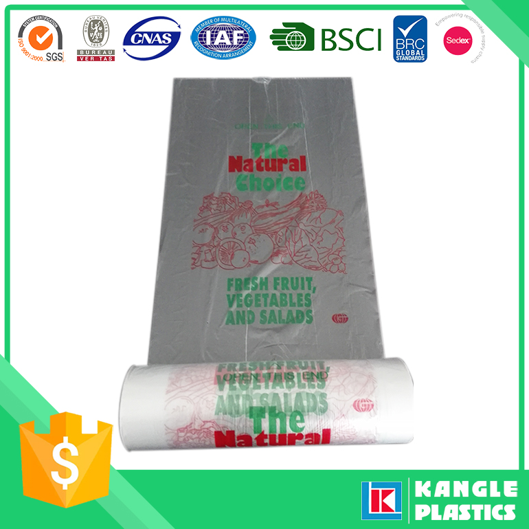 Plastic Clear Flat Food Grade Freezer Bag on Roll