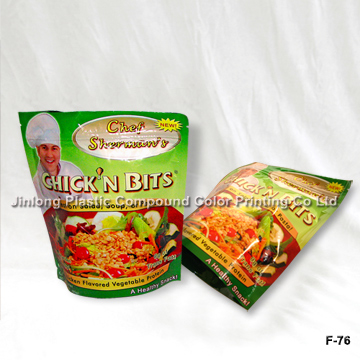 Plastic Stand up Zipper Bag with Bottom Gusset